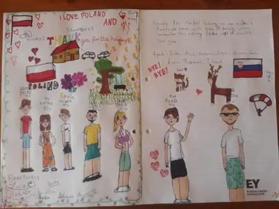 a page of a book with drawings of people at Kralj Matjaž - the green escape under Alps in Golnik