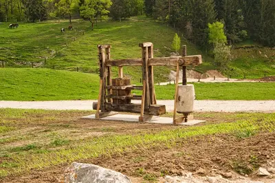 a wooden structure in the middle of a field at Cowboy's Land in Višnja Gora