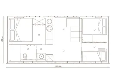 a floor plan of a small house at MAGNOLIA HOUSE by the RIVER XL in Metlika