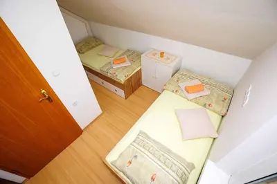 an overhead view of a small room with two beds at Holiday home in Adlesici - Dolenjska & Bela krajina Unter- & Weißkrain 44970 in Adlešiči