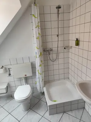 a white bathroom with a toilet and a sink at MaLu apartment in nature with terrace in Jakovica
