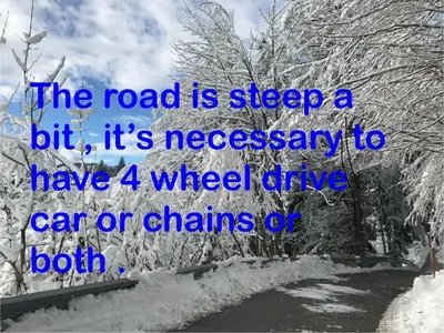 a road is sleep a but its necessary to have wheel drive car or at Apartments Pri Fencu in Jesenice