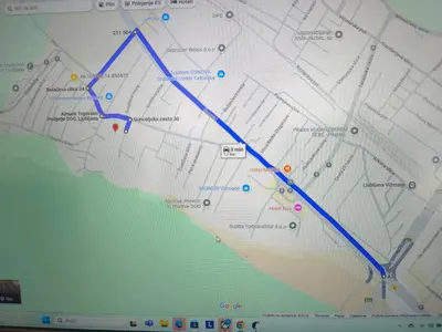 a computer screen with a map of a subway at JO-MA apartma - FREE parking in Ljubljana