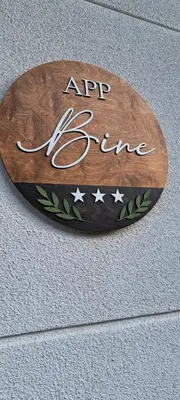 a sign for an airplane store with stars on it at Apartma Bine in Bled