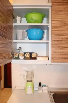 a blender sitting on a counter in a kitchen at Apartma Luca, Bovec in Bovec