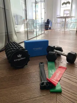 a group of equipment on the floor in a room at Swanky Residence, 4 stars, city centre in Ljubljana