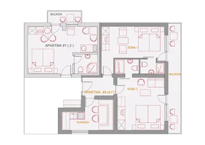 a floor plan of a house at Apartments Gregorc in Bled