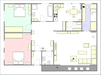 a floor plan of a house at Apartment Mars in Bovec