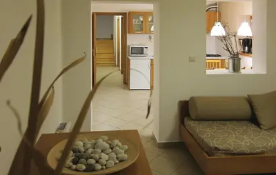 a living room with a couch and a table at 3 Bedroom Amazing Home In Tolmin in Tolmin