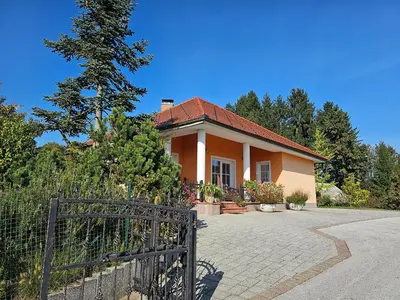 a small house with a gate in front of it at apartment AURORA in Rogaška Slatina