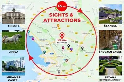 a map of sights and attractions in ireland at Hisa idej in Sežana