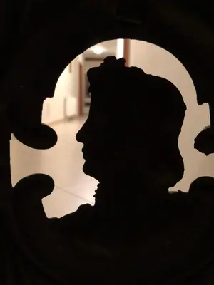 a silhouette of a man and a woman at Guesthouse Bistra in Vrhnika