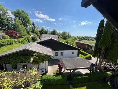 an aerial view of a house with a garden at Sara`s Guesthouse Bled in Bled