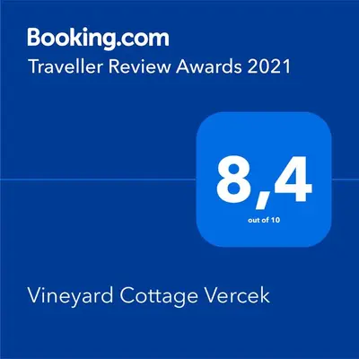 a blue card with the number on it at Vineyard Cottage Vercek in Novo Mesto