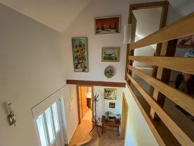 an overhead view of a staircase in a house at POČITNIŠKA HIŠA SONČNI VRH in Spodnji Ivanjci