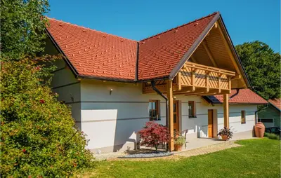 a house with a red roof at Stunning Home In Velika Nedelja in Velika Nedelja