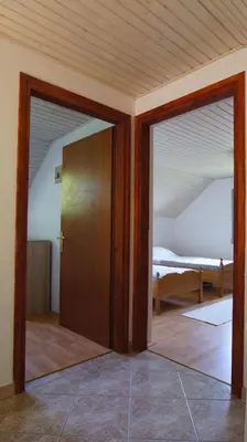 an open door in a room with a bed at Holiday home in Semic - Kranjska (Krain) 26078 in Semič