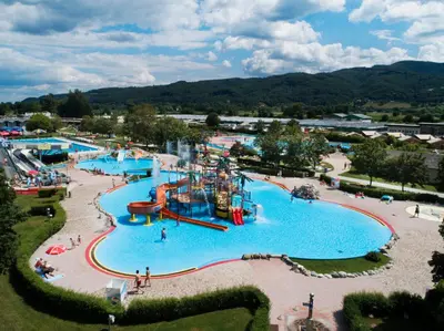 an overhead view of a water park at Holiday Home Brina 69 in Čatež ob Savi