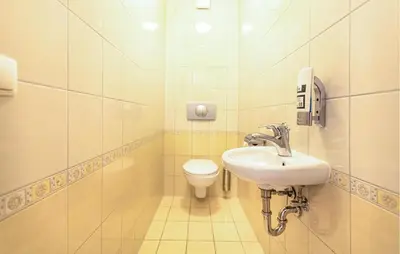 a bathroom with a sink and a toilet at Stunning Apartment In Pohorje With Wifi in Pohorje