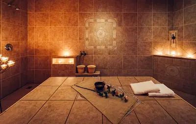 a bathroom with a tiled shower with aoodoo at Stunning Apartment In Pohorje With Wifi in Pohorje