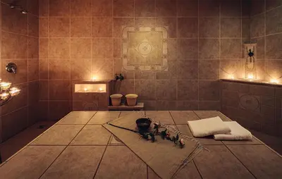 a bathroom with a shower with figurines on the floor at Awesome Apartment In Pohorje With Wifi in Pohorje