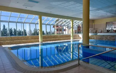 a large swimming pool in a large building at Awesome Apartment In Pohorje With Wifi in Pohorje