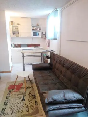 a living room with a couch and a table at Apartments Irena in Kranjska Gora