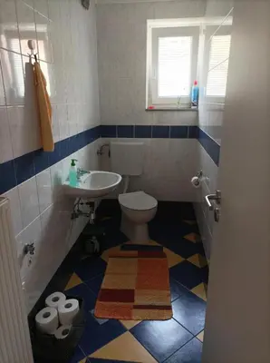 a bathroom with a toilet and a sink at RELAX in Kamnik
