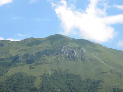 an image of a mountain with a blue sky at Apartment Lošč - Podbela in Breginj