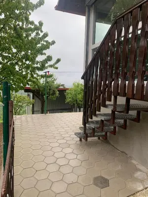 a set of stairs next to a building at Apartment Gajsek in Zavrč