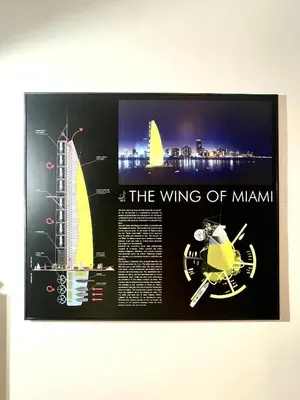 a picture of the wing of miami on a wall at Apartment KOZOLEC - best central location in Ljubljana