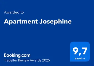 a blue sign with the words appointment josephine at Apartment Josephine in Tolmin