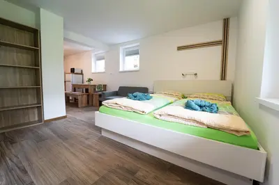 a bedroom with a bed in a room at apartment Sun Di Bohinj in Bohinj