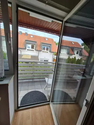 a view from the balcony of a house at Oddih v mirnem in zelenem okolju in Škofljica