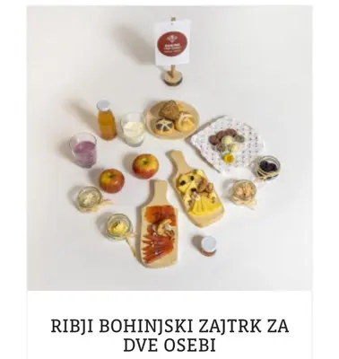 a collage of food in the shape of a heart at apartma Lesnik Vila Ziba in Bohinj