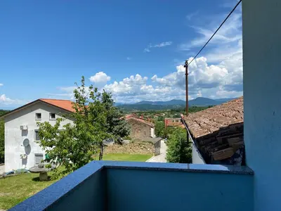 a view from the balcony of a house at Apartma CASA CELESTE in Renče