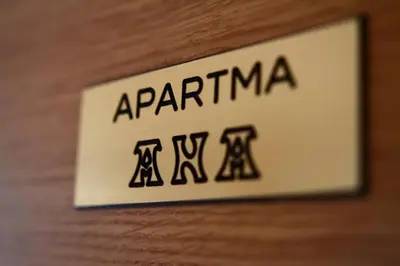 a sign on a door that readsarmaarma at Apartments at Gostilna Martin in Trbovlje