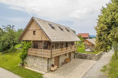 an overhead view of a house at Kolpa Holidays in Gradac
