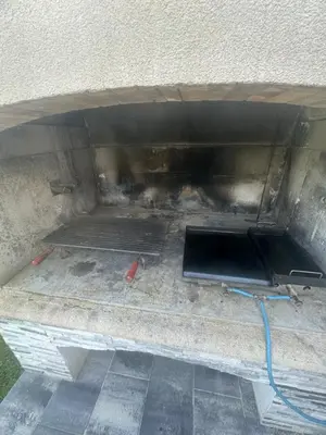 a view of the back of a car with the back door open at Hiška pri brajdah in Videm pri Ptuju