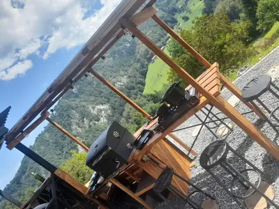a view from the top of a camera on a mountain at Tepe Retreat in Konjšica