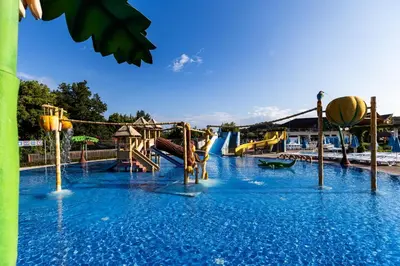 a water park with a playground with slides at Apartment Adam & Eva, Near terme Olimia, Free Parking in Podčetrtek