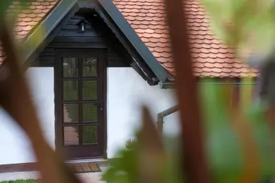 a house with a window and a roof at Hiška Brajda in Rogaška Slatina