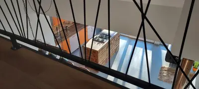 an overhead view of a staircase in a house at Hiša Galeria in Loče pri Poljčanah