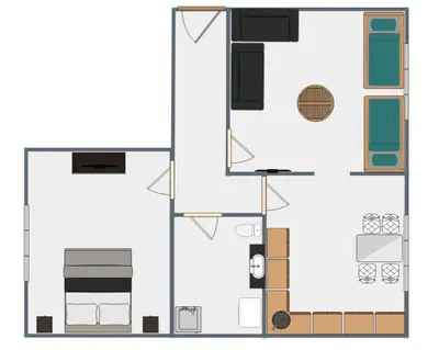 a floor plan of a house at Modern apartment Konjice in Slovenske Konjice