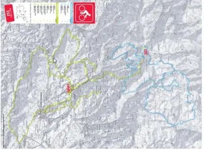 a map of a river with a thermometer on it at Apartma Escales -naselje Nune-Rogla in Zreče