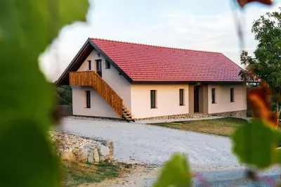 a small house with a red roof at Apartma EVA in Ormoz