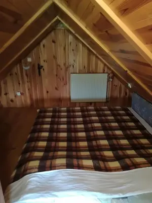 a view of a bed in a cabin at Holiday Home Carovina in Paradiž