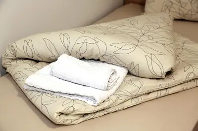 a couch with two towels on top of it at Weiss Sport & Relax Apartment in Rečica ob Savinji