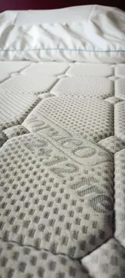 a close up of a white mattress on a bed at La Vita House Camp Terme 3000 Moravske Toplice 2 Thermal Tickets Included Free Bikes in Moravske Toplice