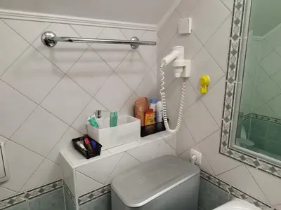 a small bathroom with a toilet and a shower at Apartma Valerija in Zreče
